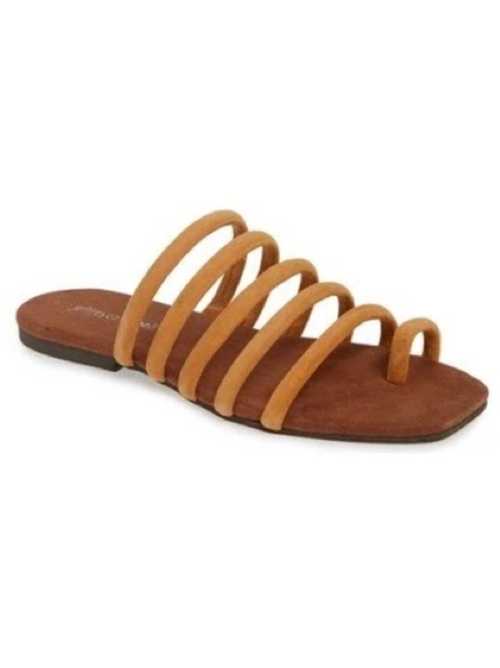 Jeffrey Campbell Coniper Tan Multi-Strap Slide Sandal